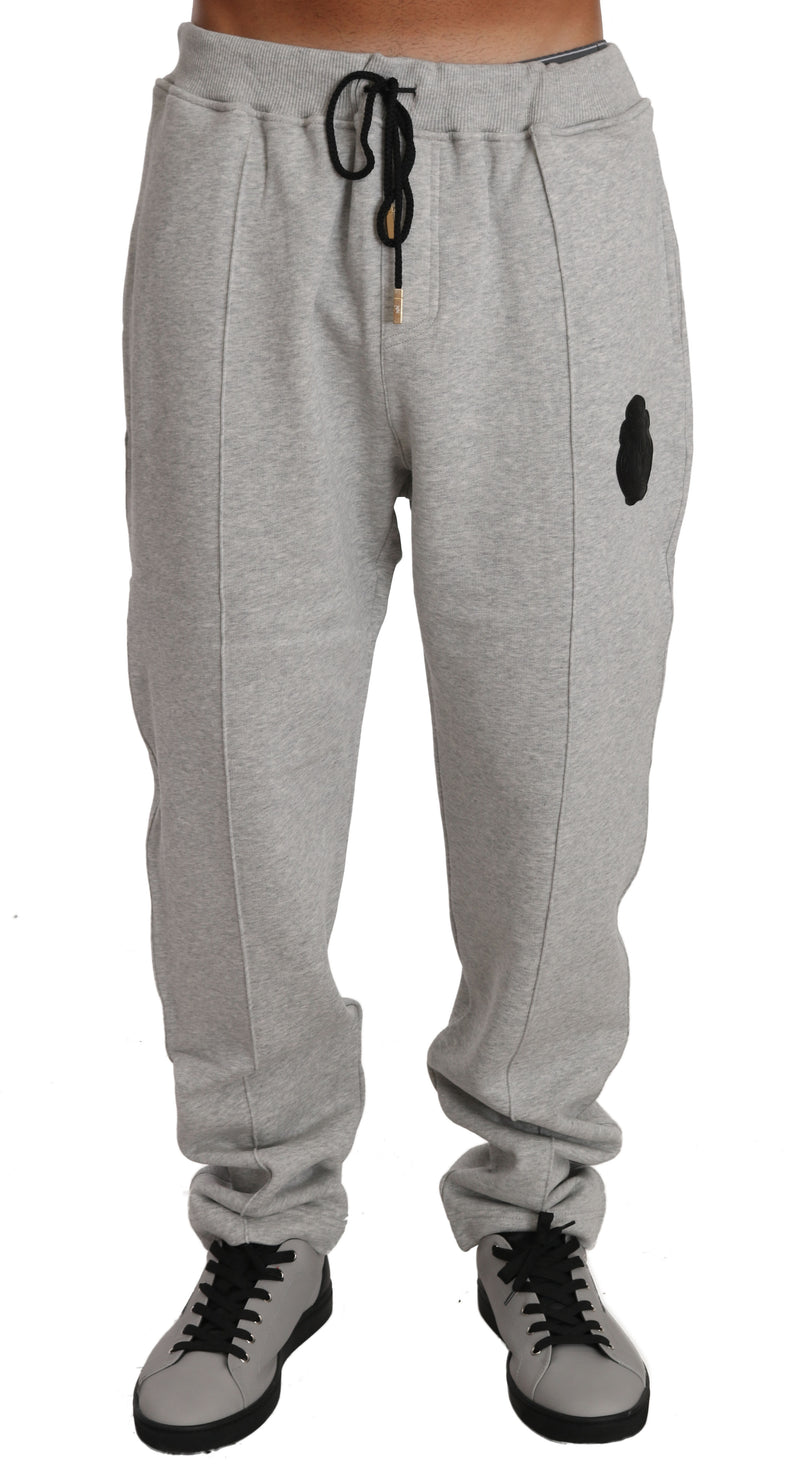 Gray Cotton Sweater Pants Tracksuit