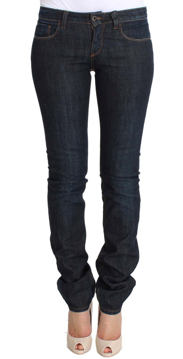 Blue Cotton Stretch Slim Fit Jeans