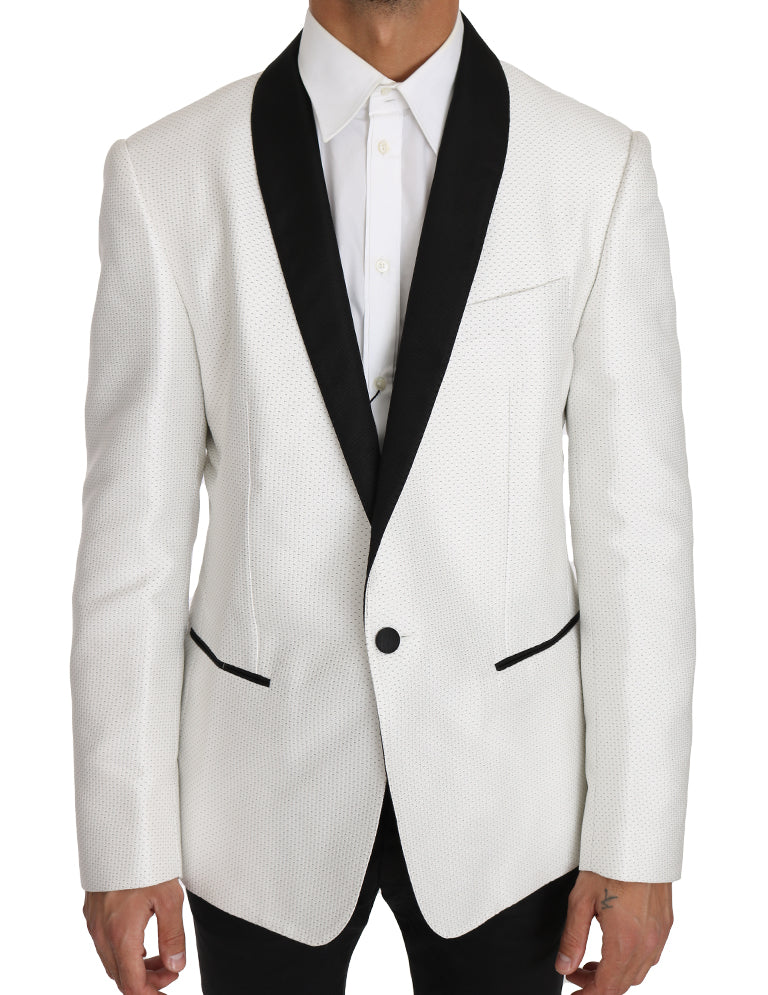 White Pattern MARTINI Blazer Jacket