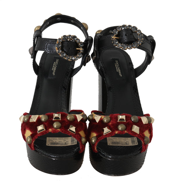 Strap Snakeskin Black Ankle Strap Sandals