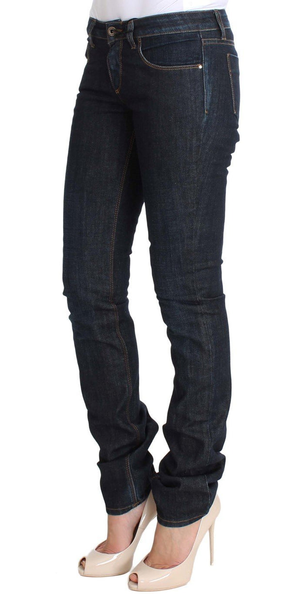 Blue Cotton Stretch Slim Fit Jeans