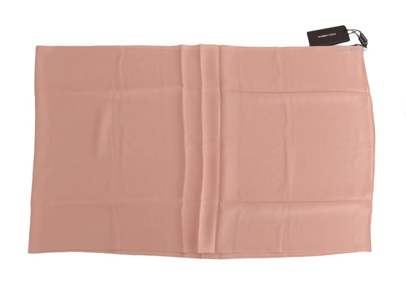 Pink Silk Wrap Scarf