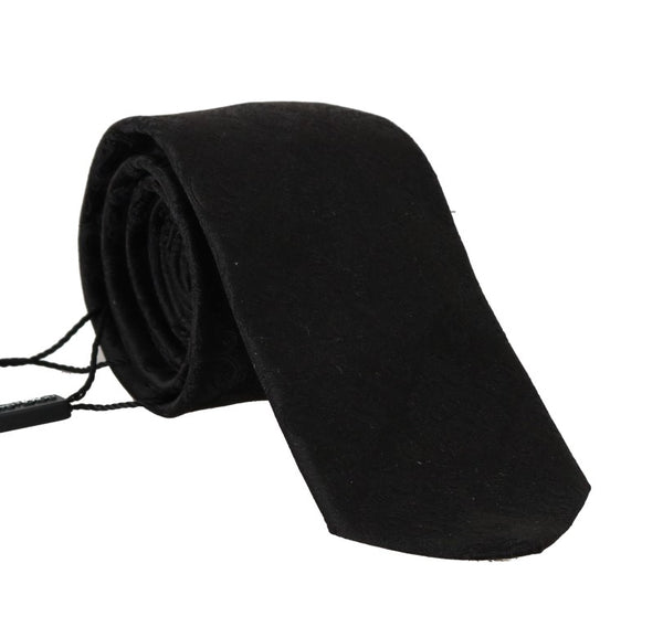 Black Silk Paisley Classic Tie