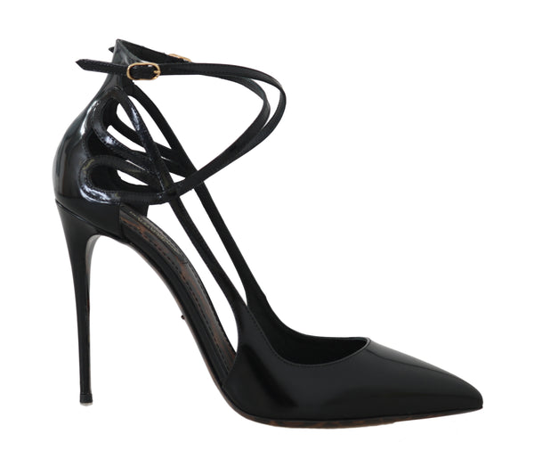 Black Patent Leather Ankle Strap