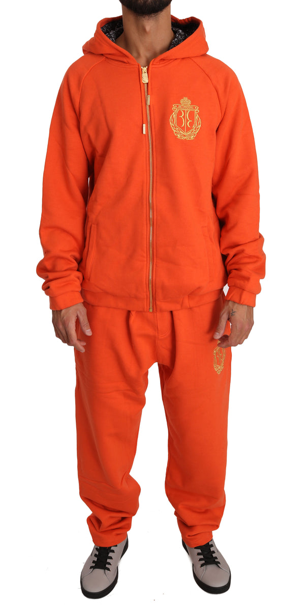 Orange Cotton Sweater Pants Tracksuit