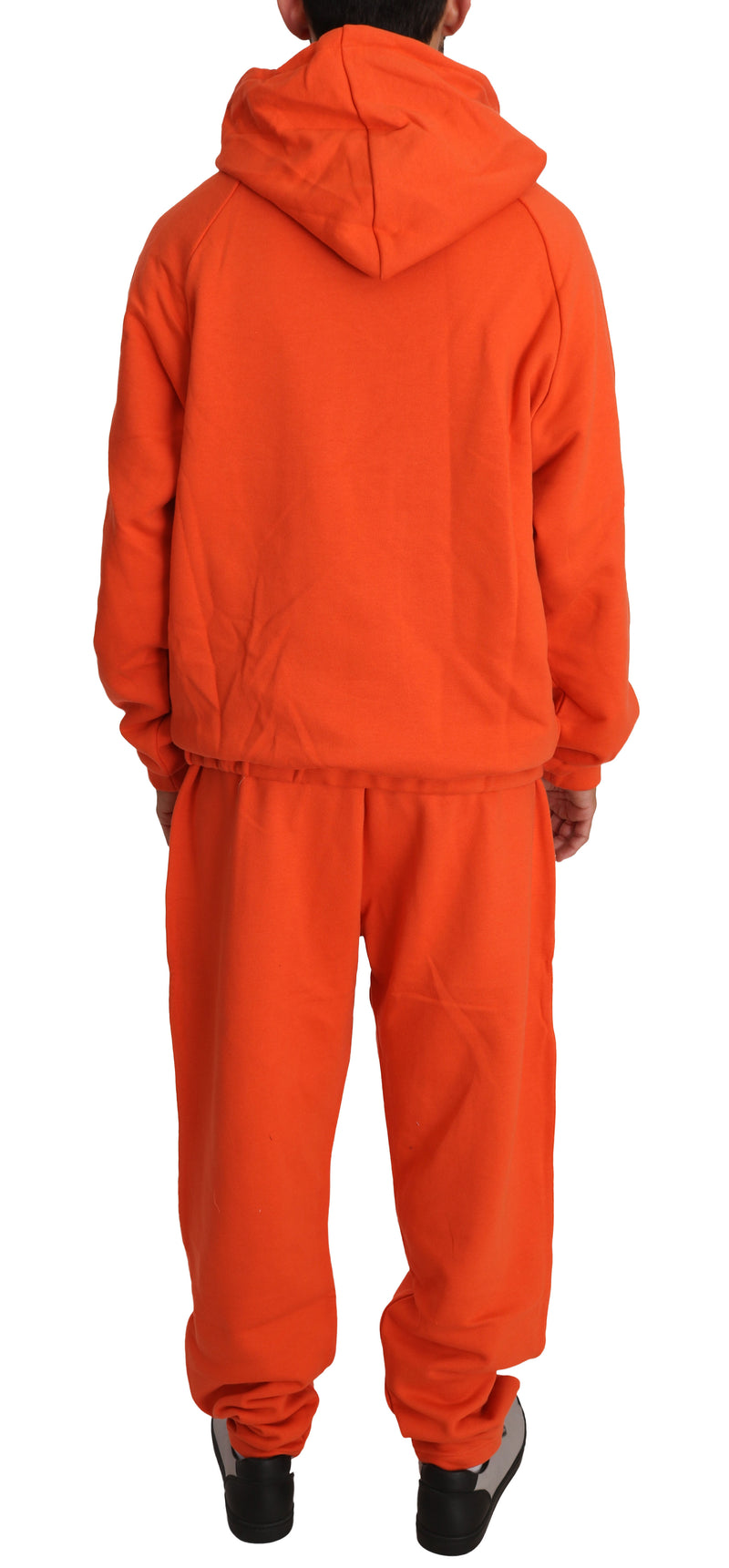 Orange Cotton Sweater Pants Tracksuit