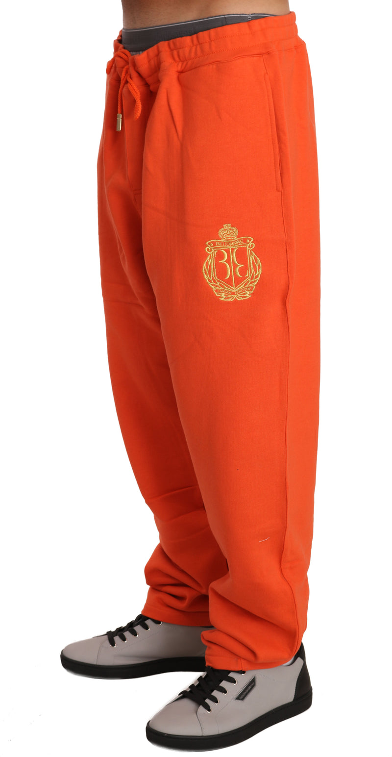 Orange Cotton Sweater Pants Tracksuit