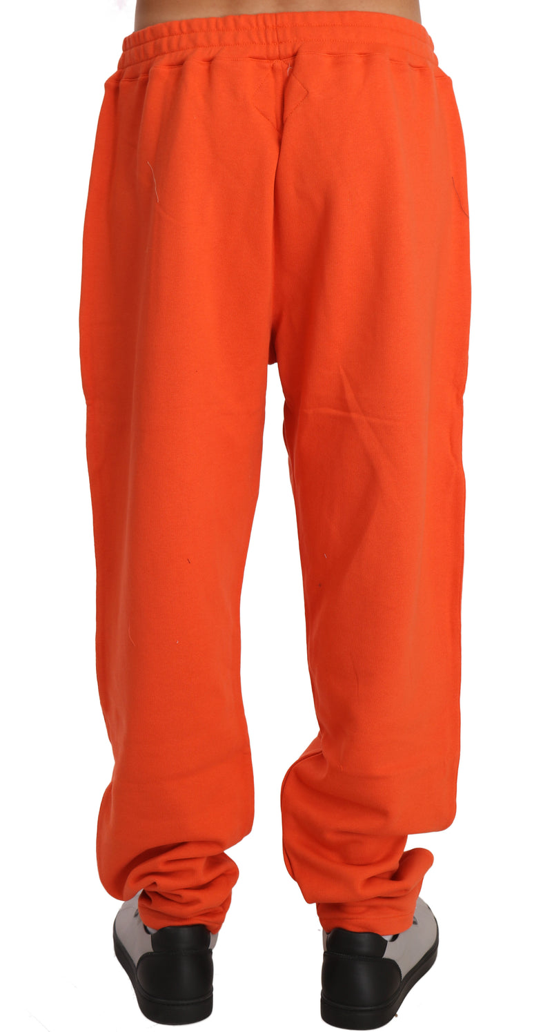 Orange Cotton Sweater Pants Tracksuit