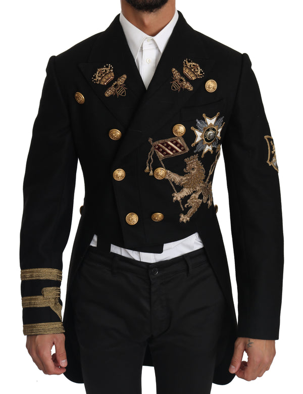 Black Wool Gold Crown Royal Order Tailcoat