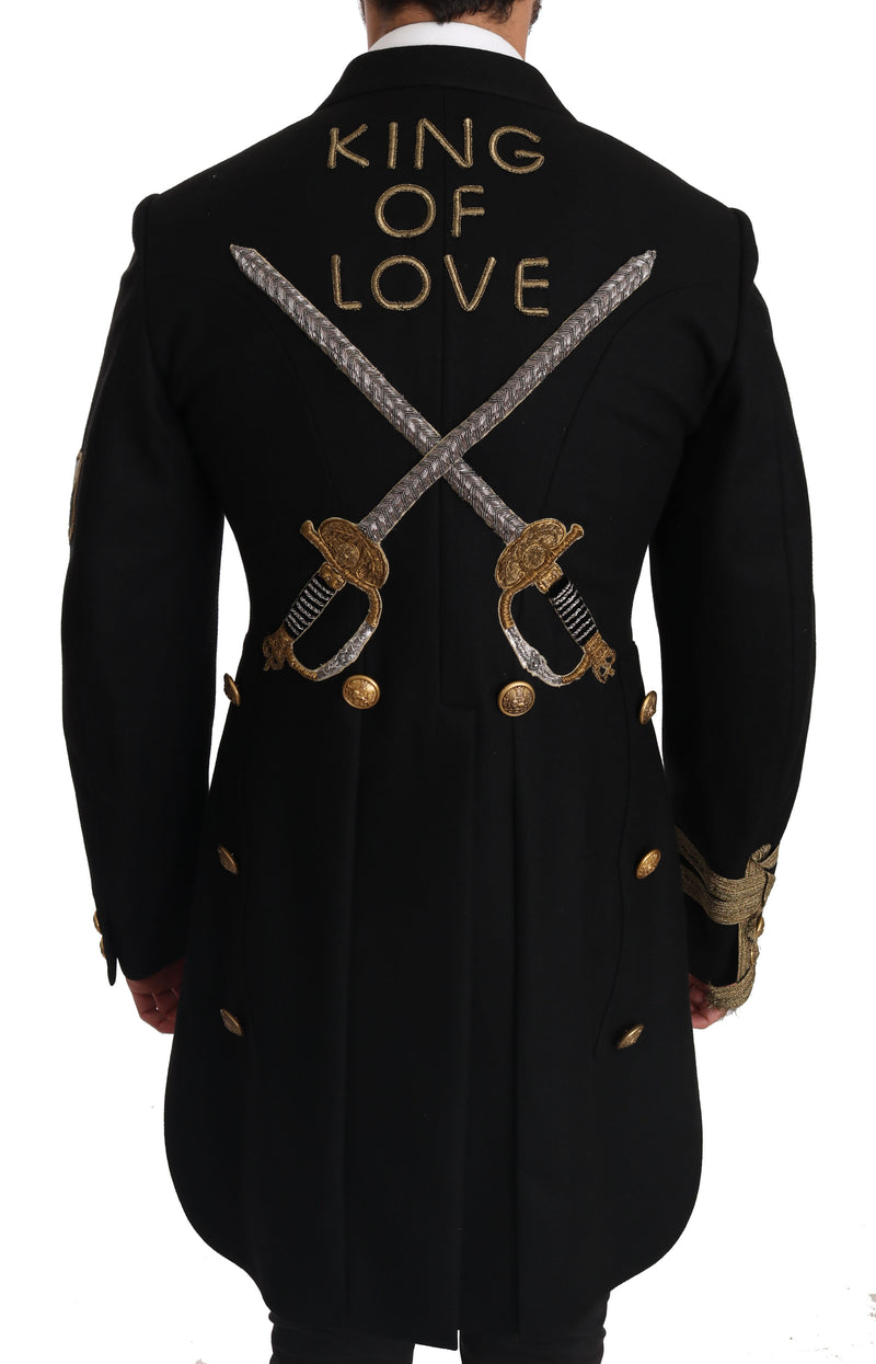 Black Wool Gold Crown Royal Order Tailcoat