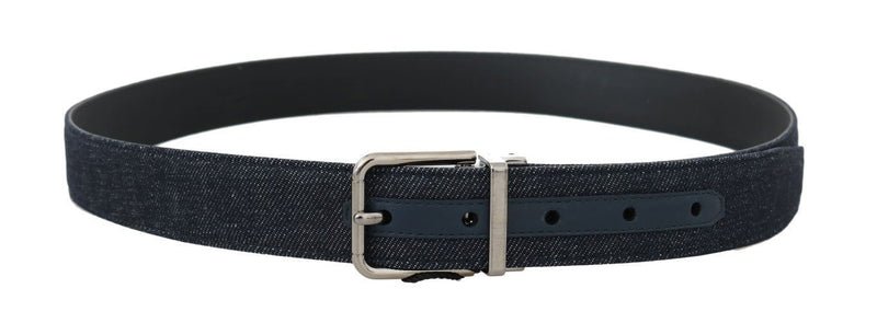 Blue Denim Leather Belt