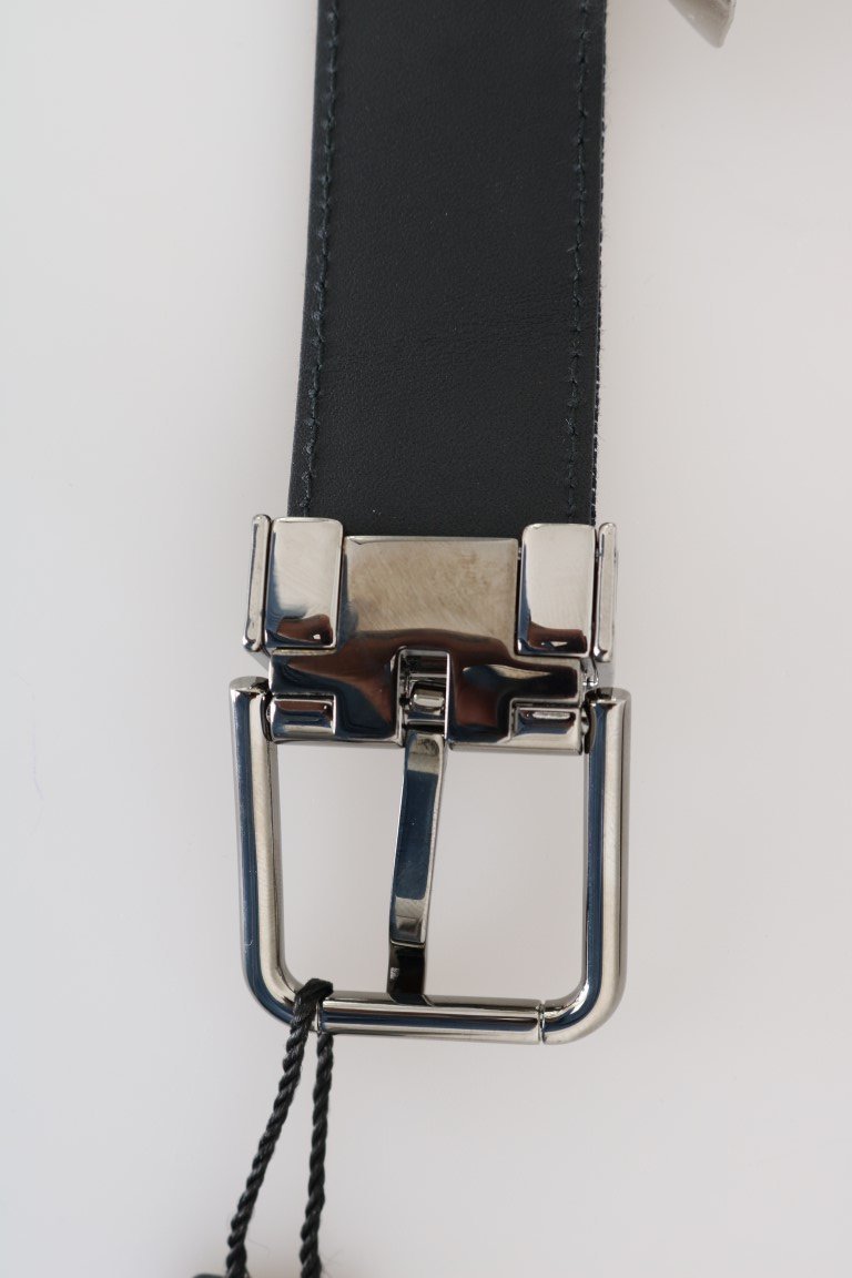 Blue Denim Leather Belt
