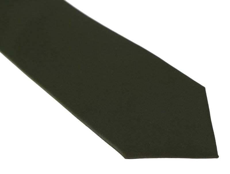 Green Solid Silk Wide Tie