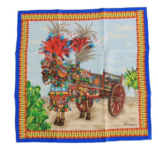 Multicolor Carretto Silk Scarf