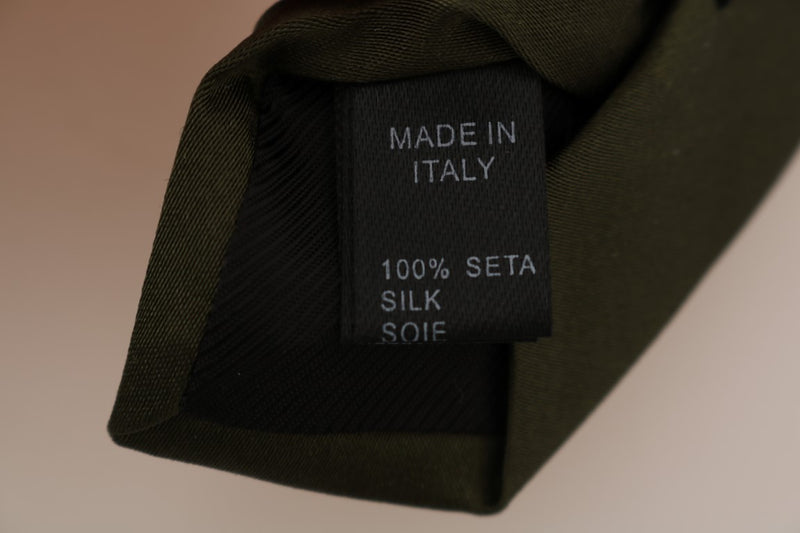 Green Solid Silk Wide Tie