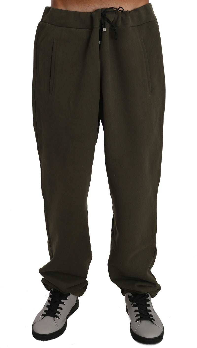 Green Fleece Mens Gym Trouser