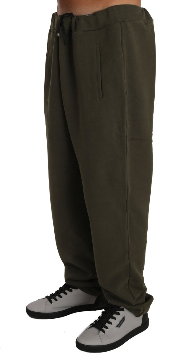 Green Fleece Mens Gym Trouser