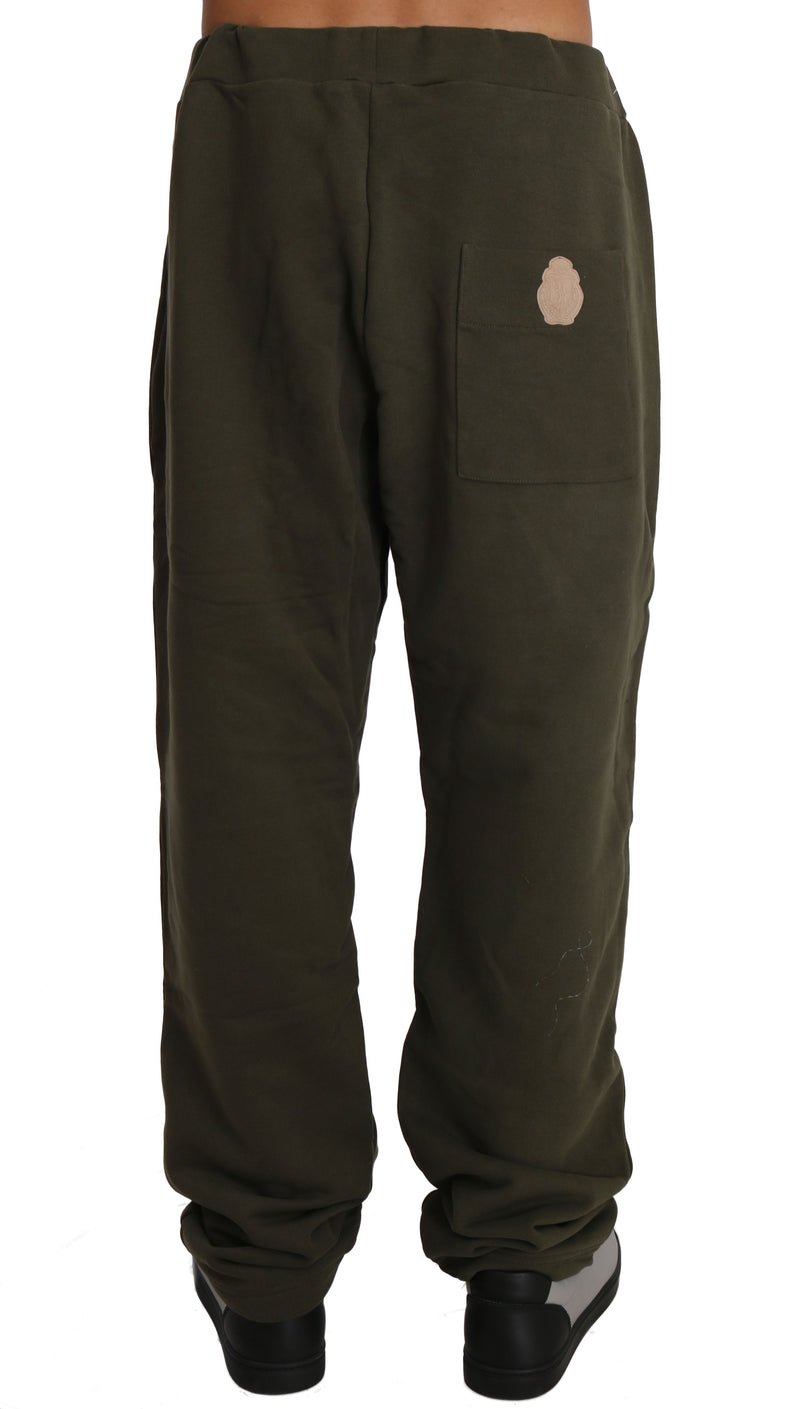 Green Fleece Mens Gym Trouser