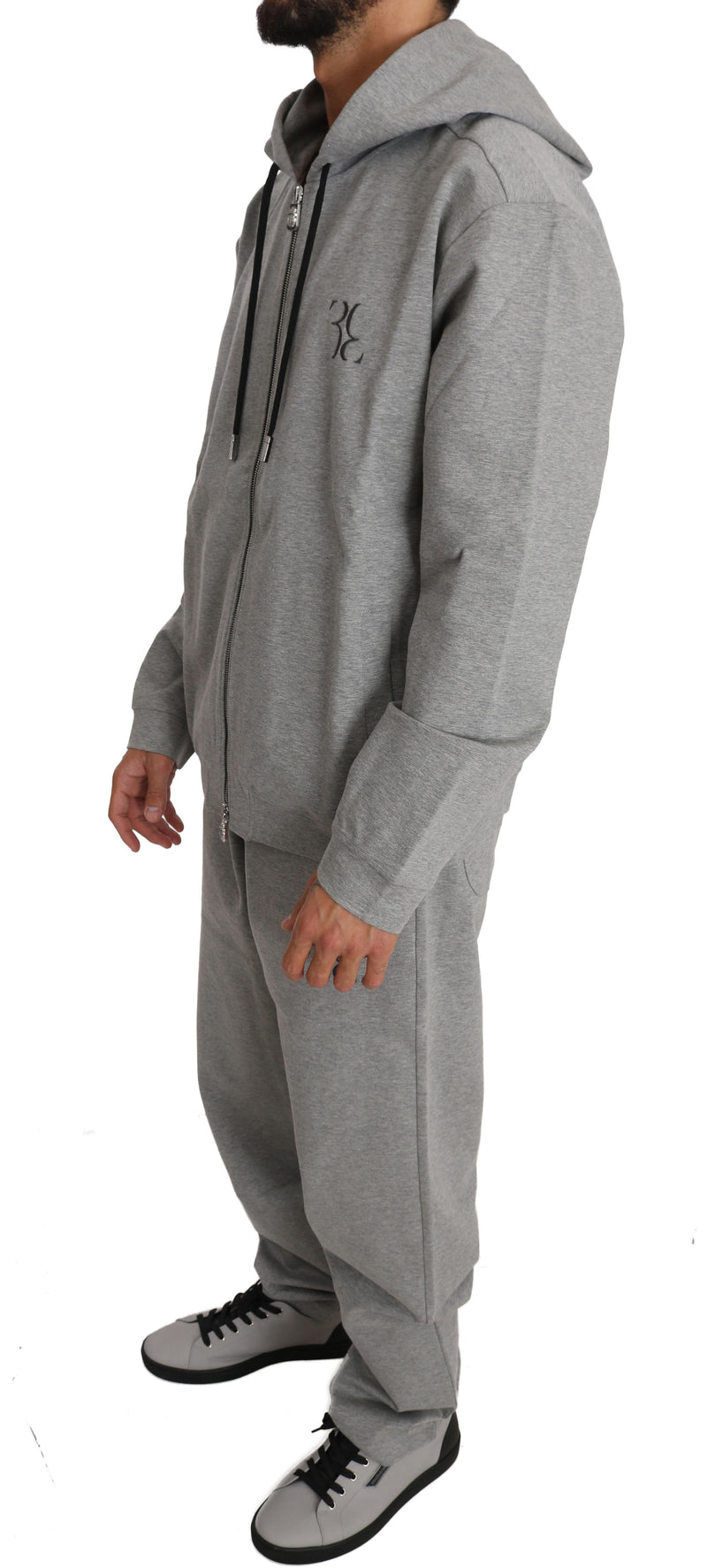 Gray Cotton Sweater Pants Tracksuit