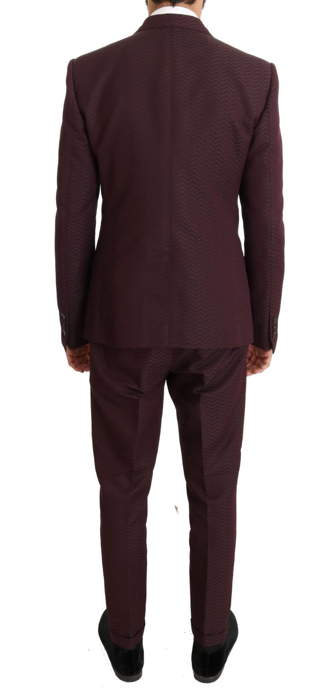 Bordeaux Slim 3 Piece Double Breasted Suit