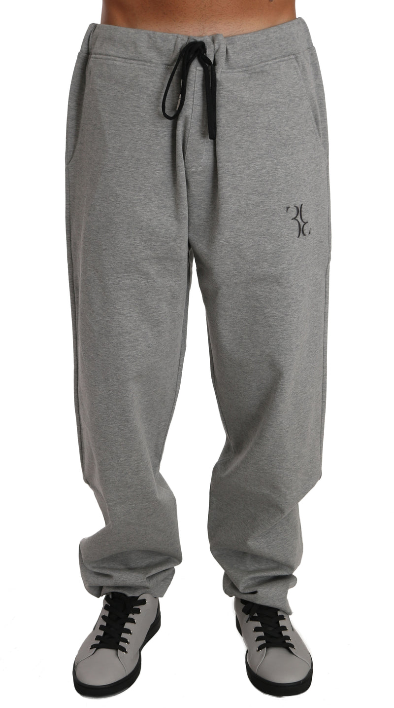 Gray Cotton Sweater Pants Tracksuit