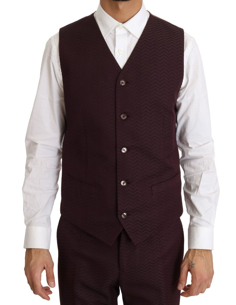 Bordeaux Slim 3 Piece Double Breasted Suit