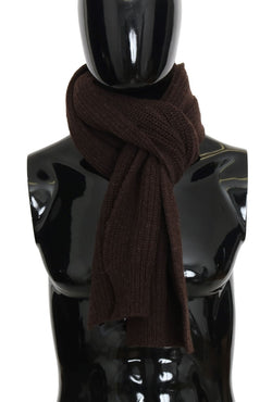 Brown Wool Woven Scarf