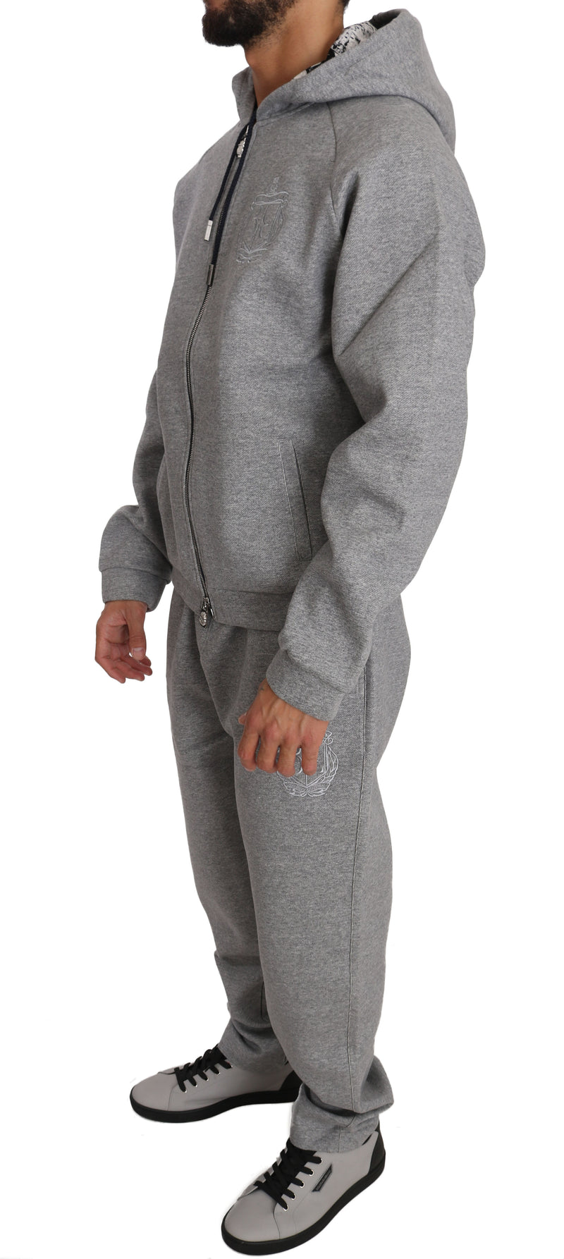 Gray Cotton Sweater Pants Tracksuit