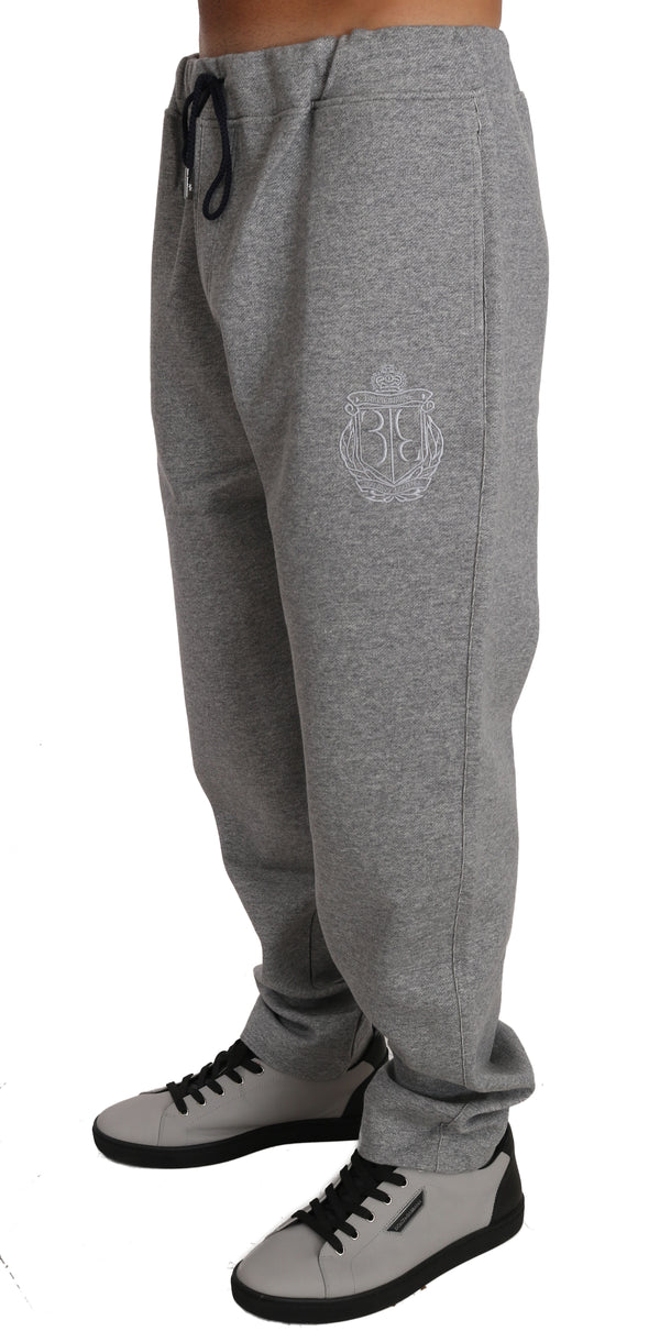 Gray Cotton Sweater Pants Tracksuit