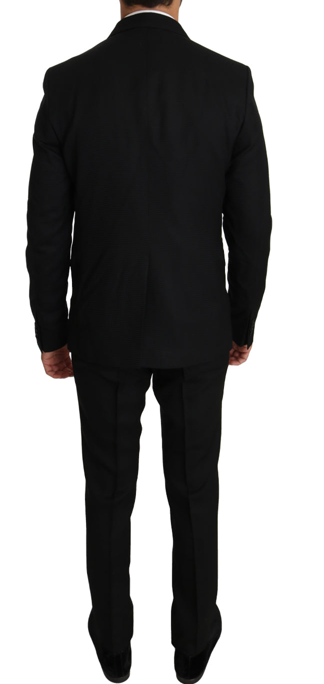 Black Wool 2 Piece Slim Fit Suit