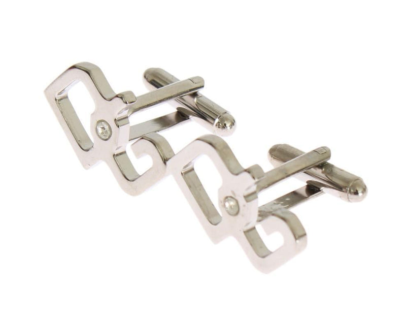 Silver Brass Logo Cufflinks