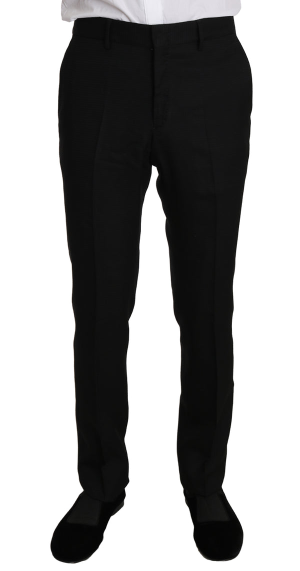 Black Wool 2 Piece Slim Fit Suit