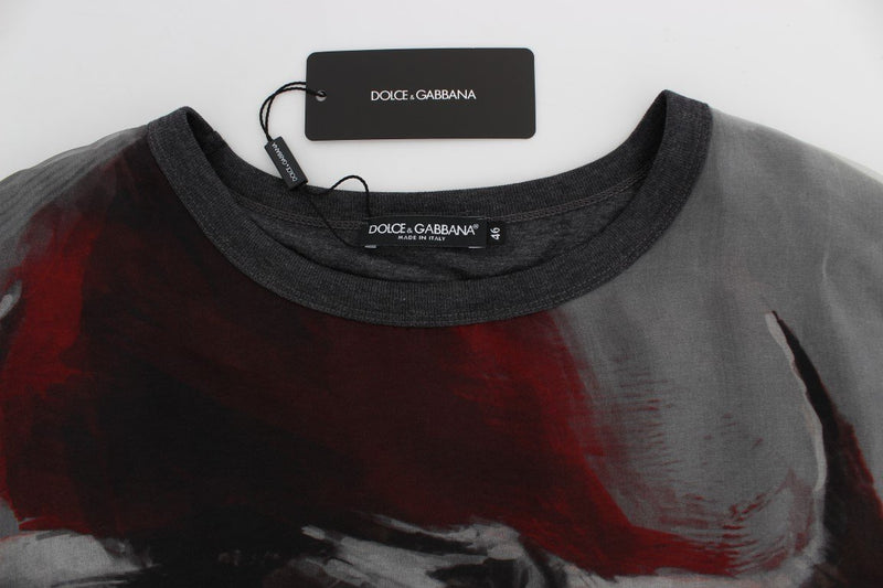 Bull Torero Gray Silk Crewneck T-shirt