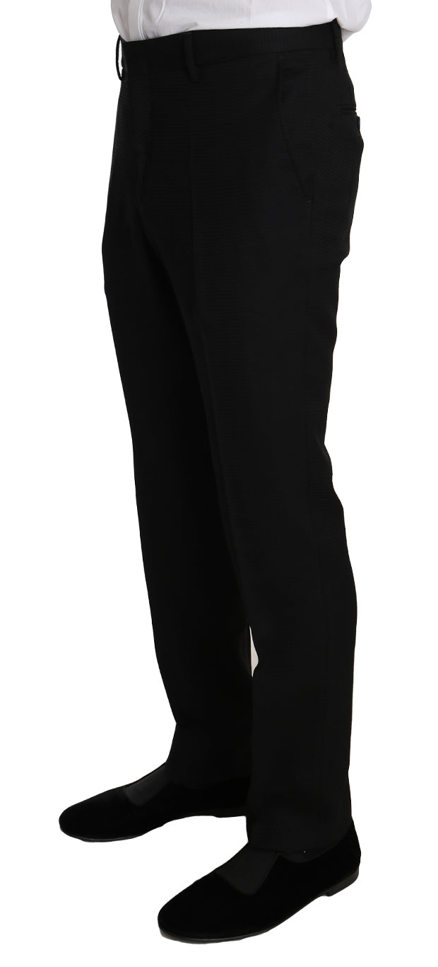Black Wool 2 Piece Slim Fit Suit