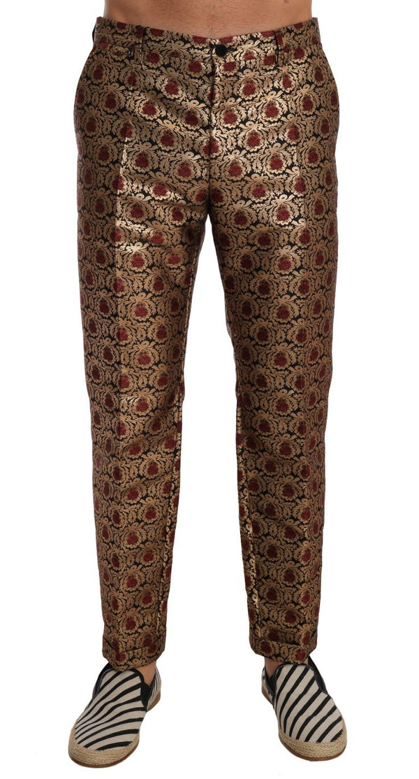 Gold Jacquard Baroque Pants