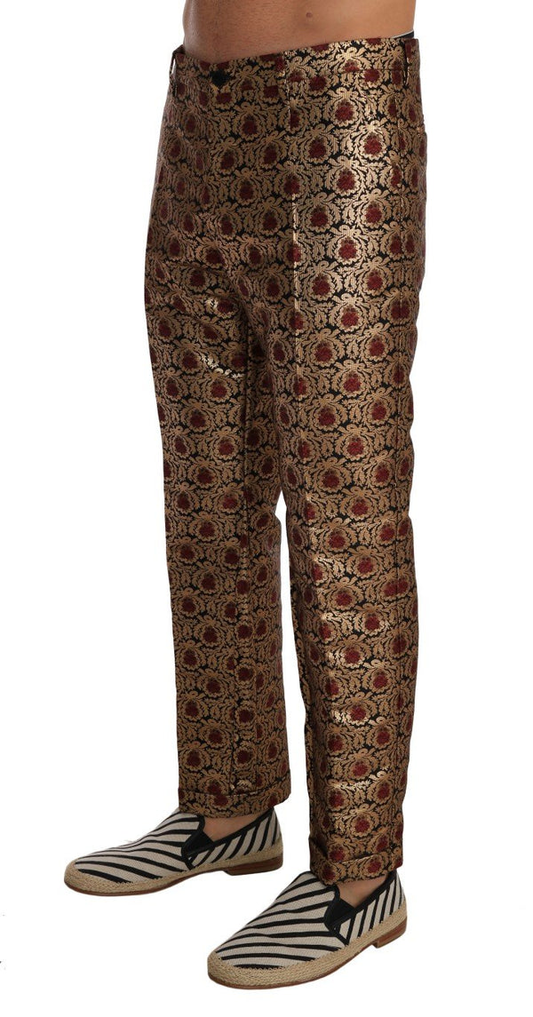 Gold Jacquard Baroque Pants