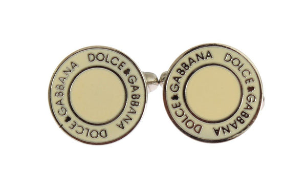 Silver Brass Logo Cufflinks