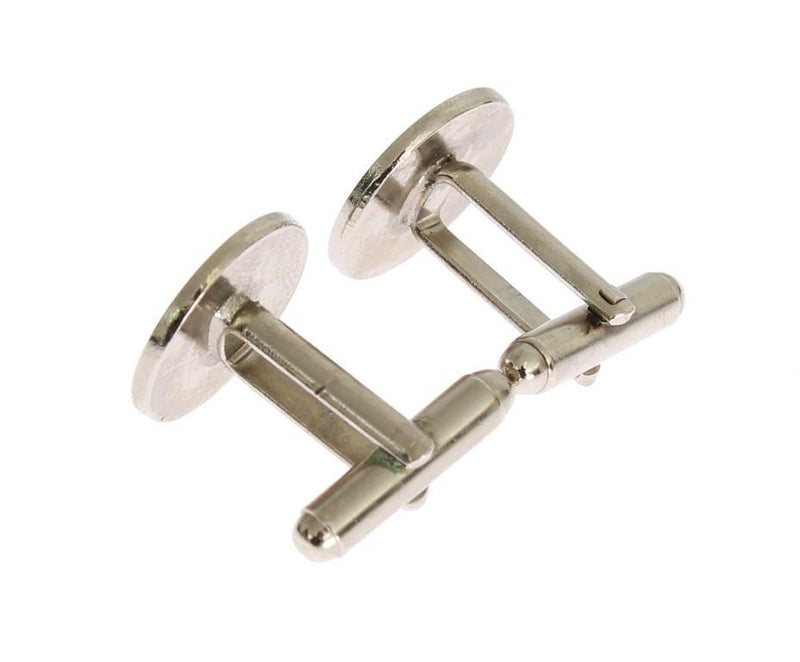 Silver Brass Logo Cufflinks