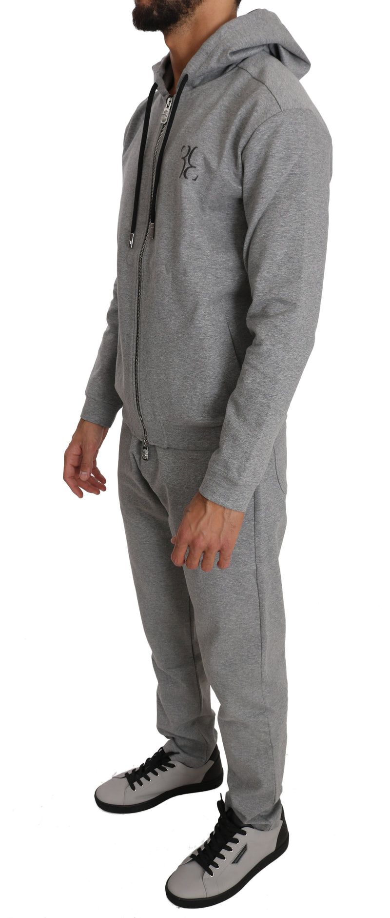 Gray Cotton Sweater Pants Tracksuit