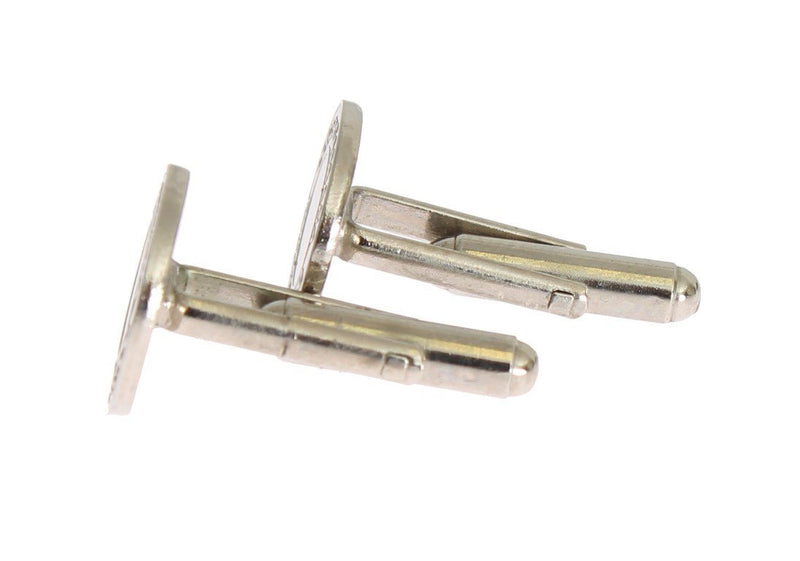 Silver Brass Logo Cufflinks