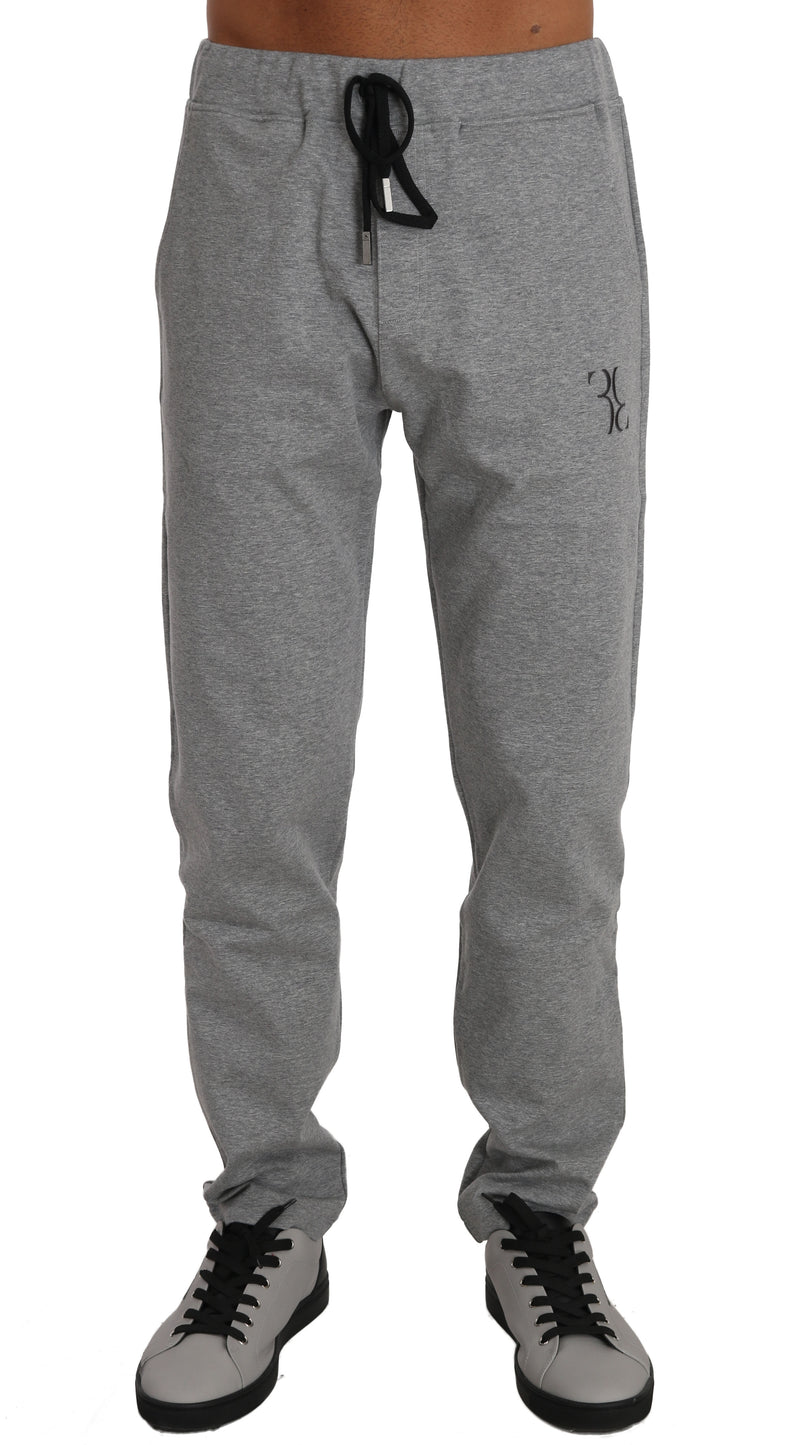 Gray Cotton Sweater Pants Tracksuit