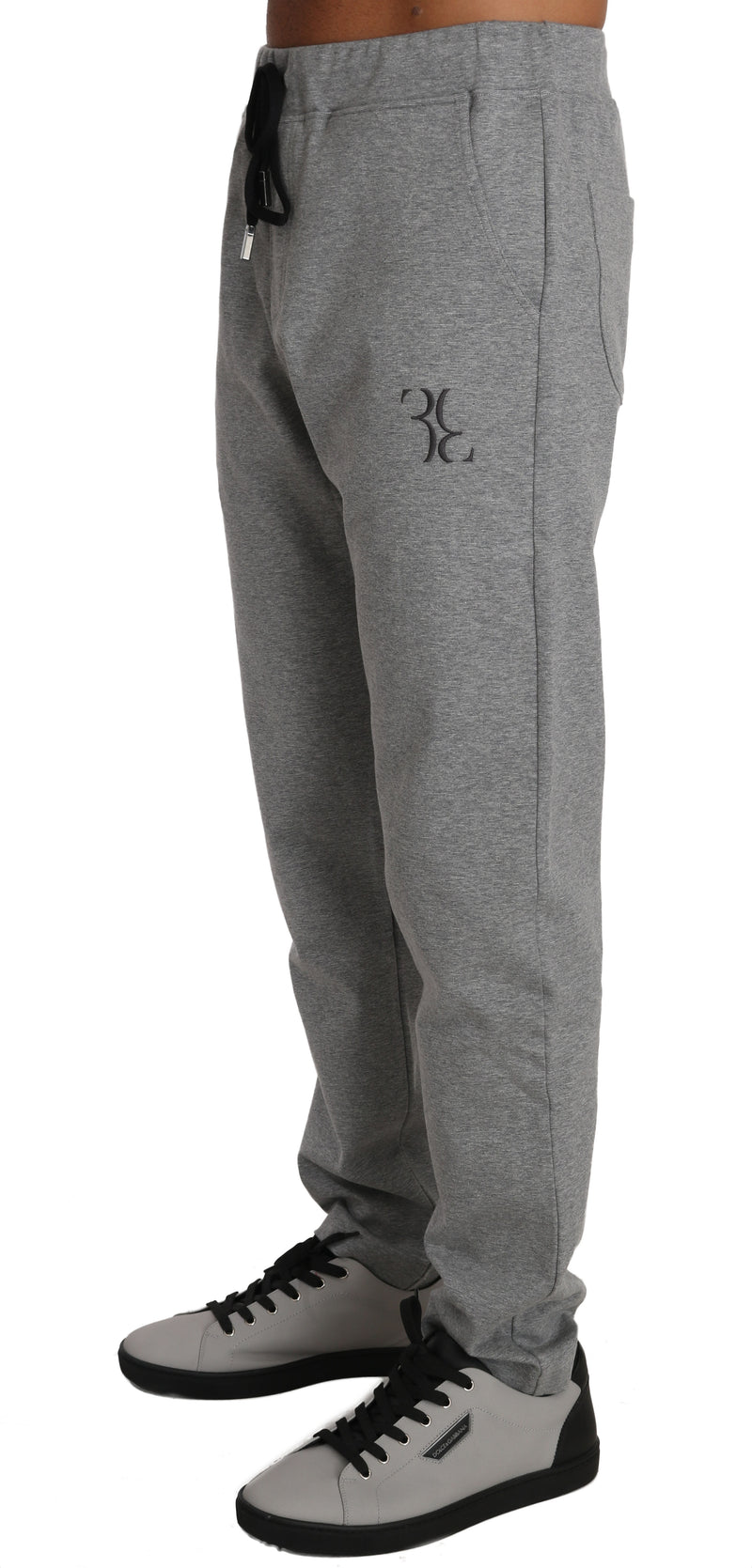 Gray Cotton Sweater Pants Tracksuit