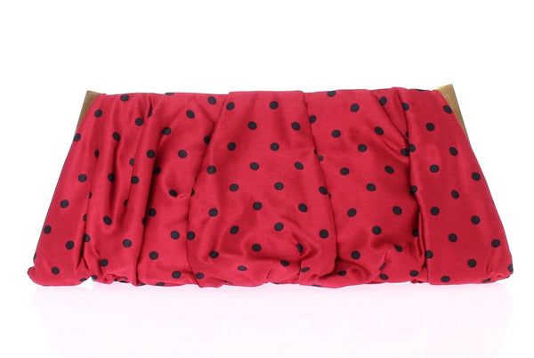 Red Polka Dot Miss Lady Satin Clutch