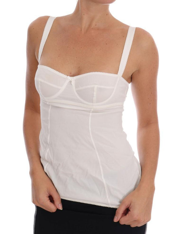 White Silk Camisole Lingerie Tank Top