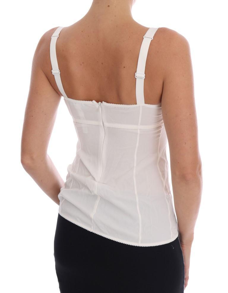 White Silk Camisole Lingerie Tank Top