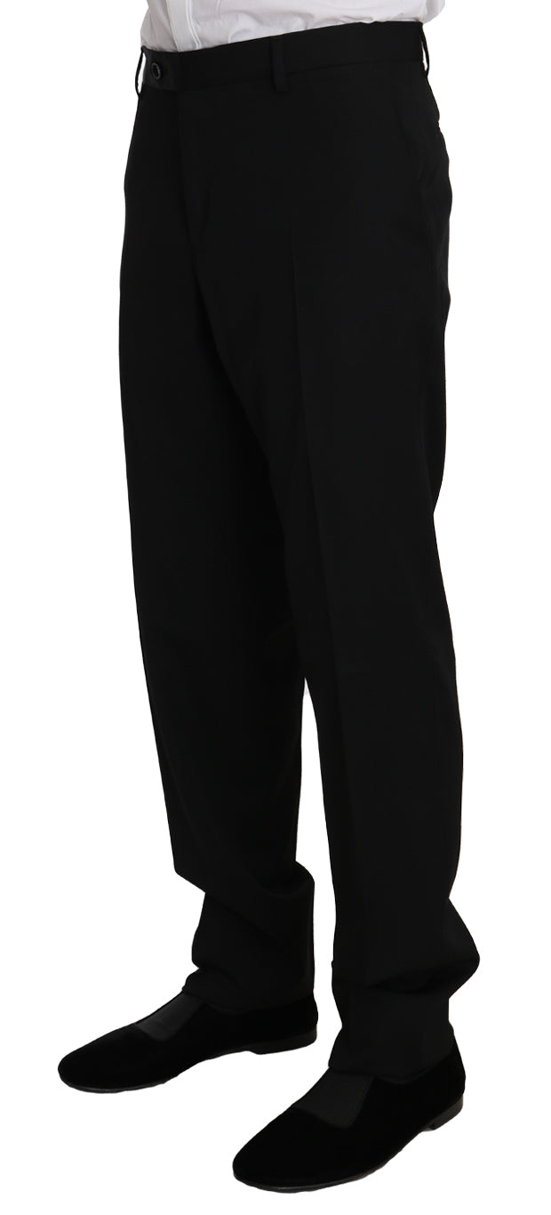 Black Wool SICILIA 2 Piece Slim Suit