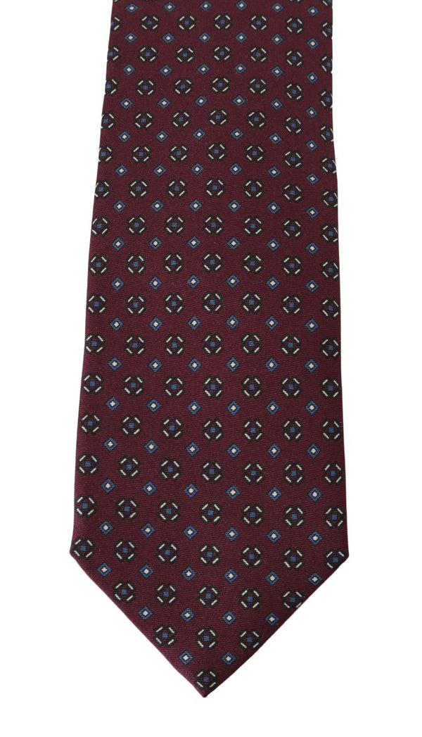Bordeaux Silk Dotted Wide Tie