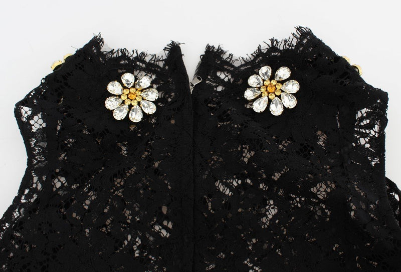 Black Lace Shift Sicily Crystal Dress