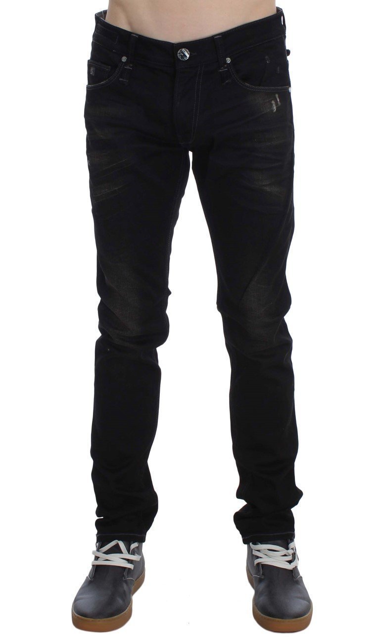 Black Wash Cotton Stretch Slim Fit Jeans