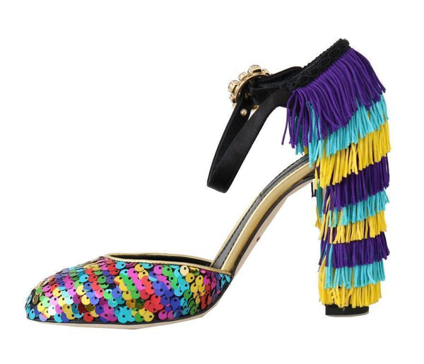 Multicolor Sequined Crystal Sandals